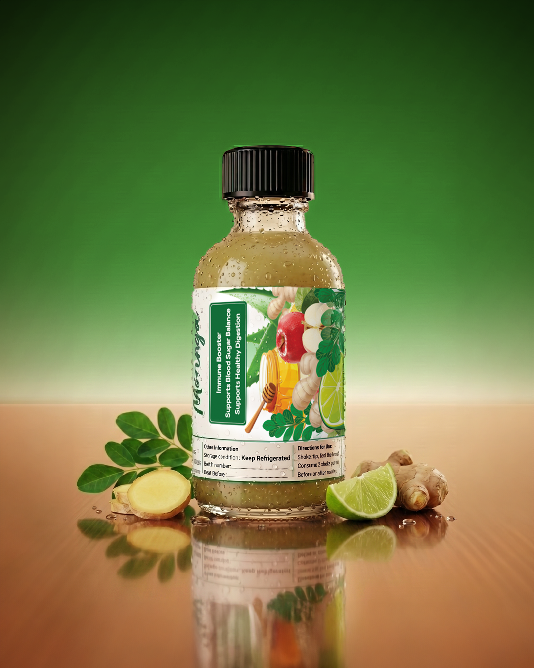Mutsu's Organic Ginger shots with Moringa